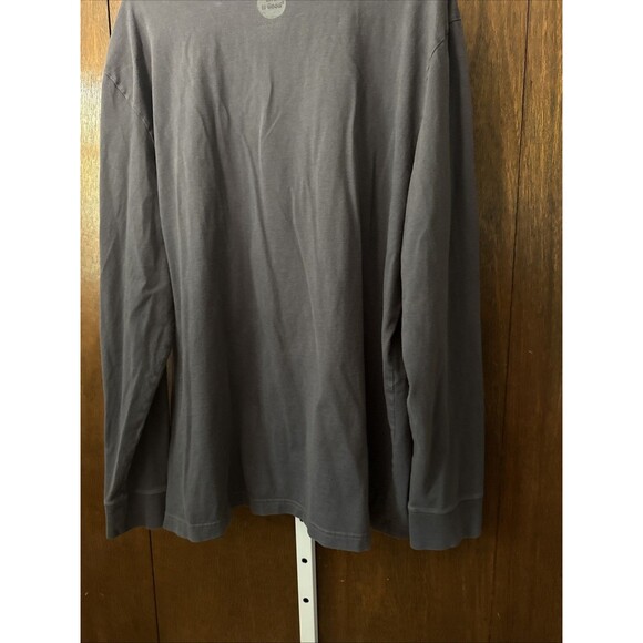 Life Is Good Crusher Tee Mens 2XL Gray Spell Out Sports Hockey Long Sleeve - Picture 6 of 6